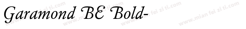 Garamond BE Bold字体转换